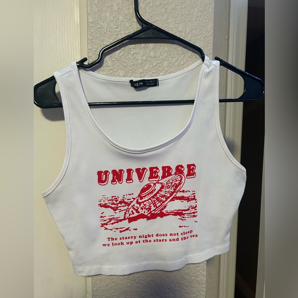 White Cropped Tank